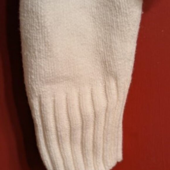 GAP CashSoft Crew Long Sleeve Womens Medium 6 Button Front Ivory Frost - Picture 12 of 14